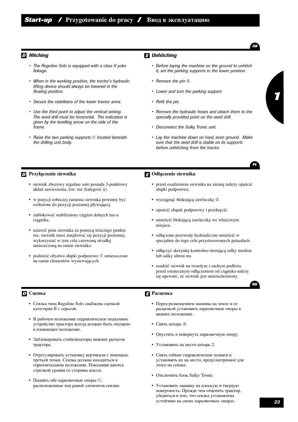Sulky Reguline Solo User Manual | Page 25 / 113