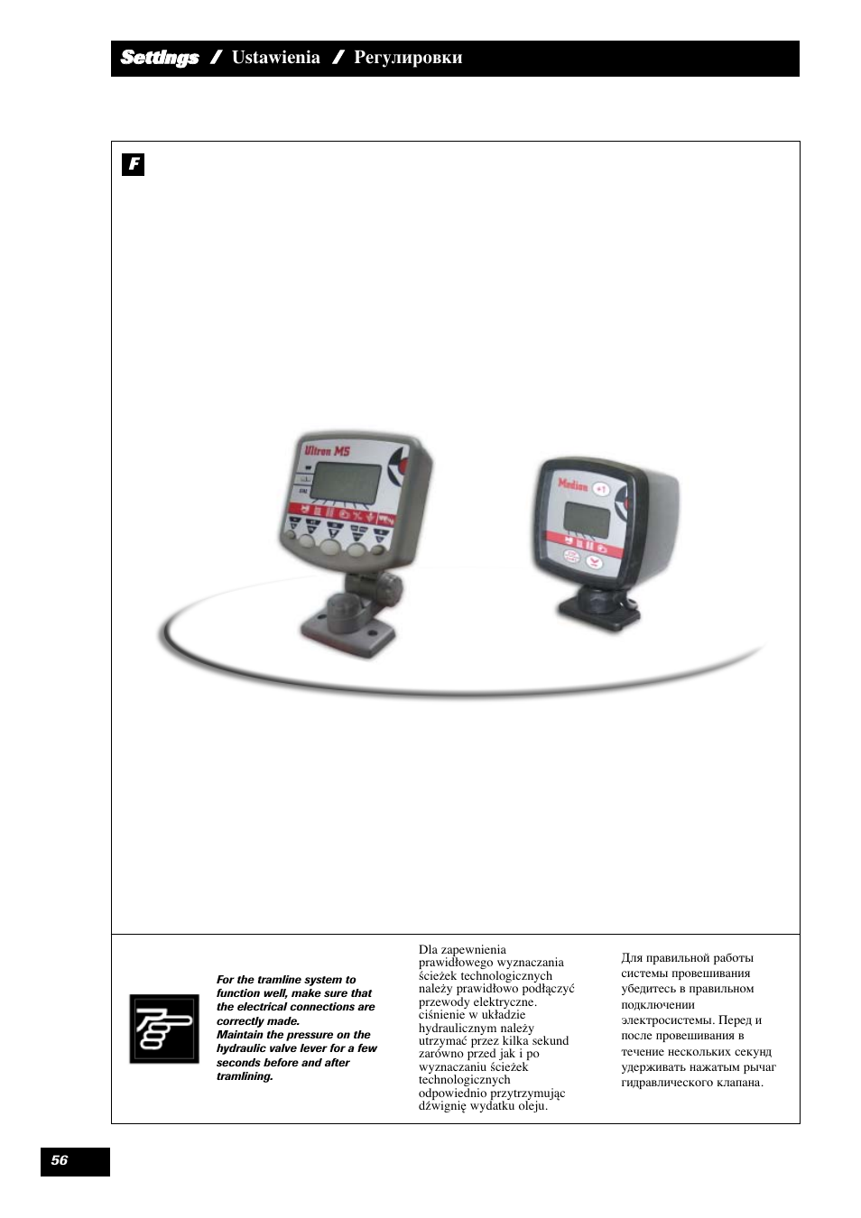 Ssettings / ustawienia / регулировки | Sulky Reguline Solo User Manual | Page 58 / 113