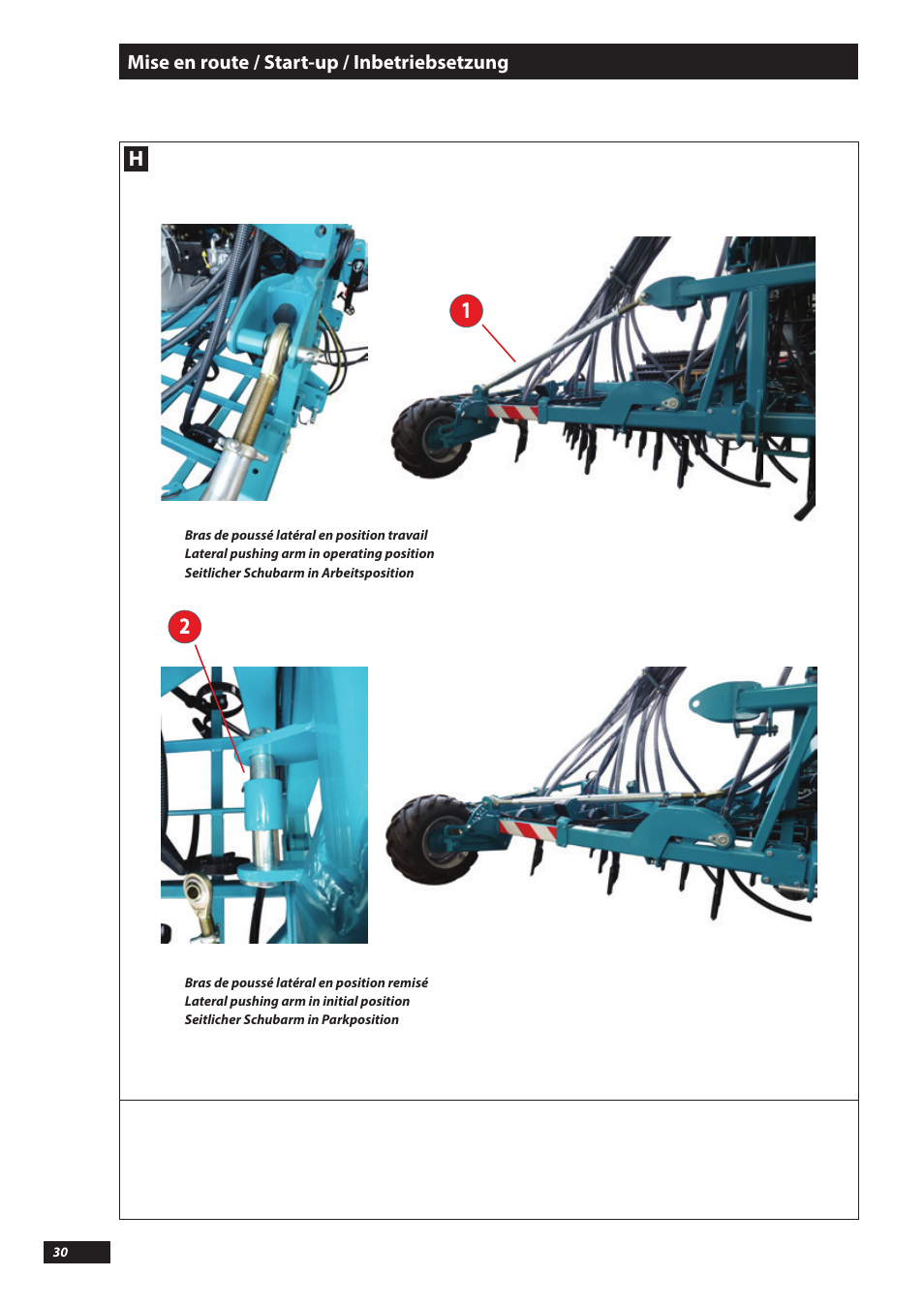 Mise en route / start-up / inbetriebsetzung | Sulky Kronos User Manual | Page 30 / 67