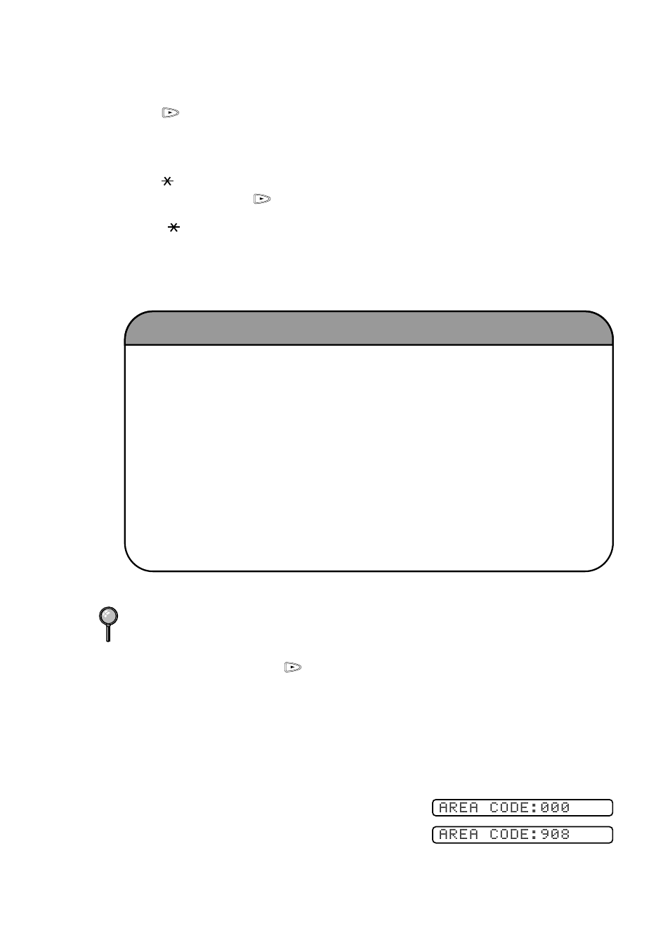 Repeating letters, Special characters and symbols, Setting up your area code (for usa only) | Setting up your area code (for usa only) -3, N ot i c e | Brother 580MC User Manual | Page 37 / 115