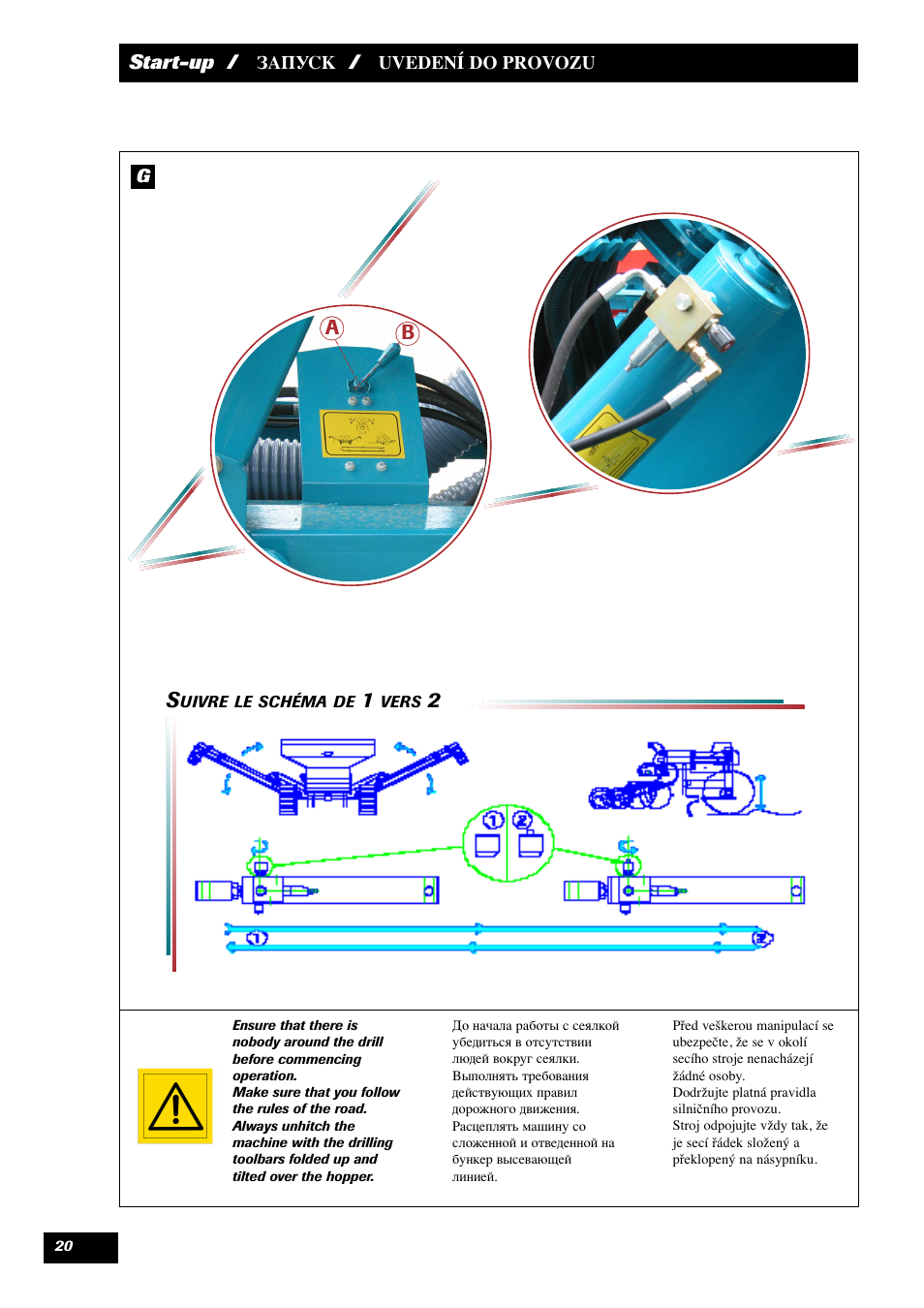 Start-up | Sulky Maxidrill RW User Manual | Page 22 / 81