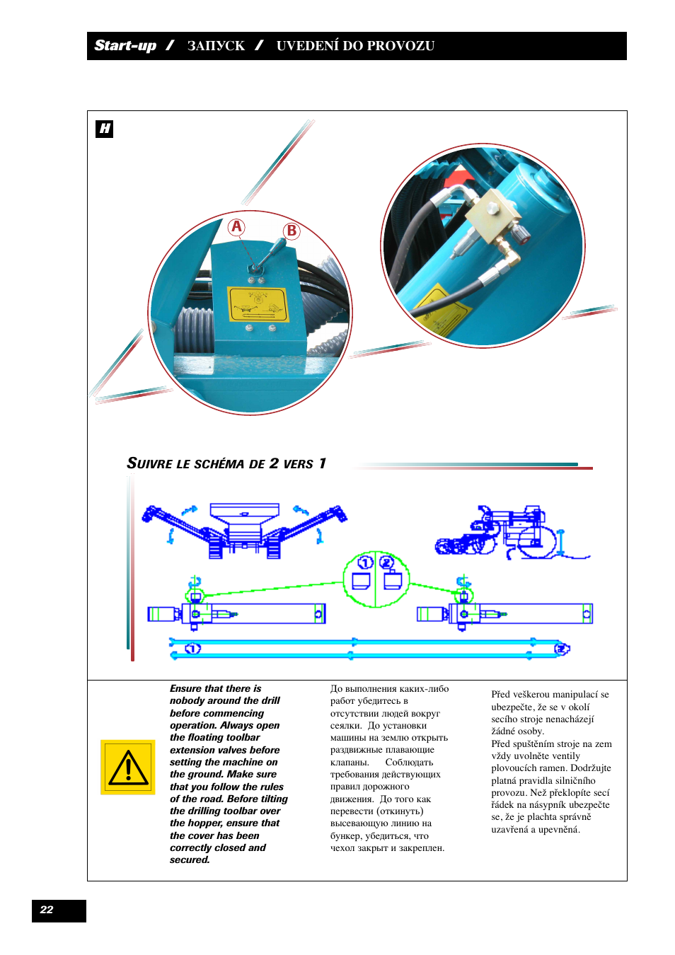 Start-up | Sulky Maxidrill RW User Manual | Page 24 / 81