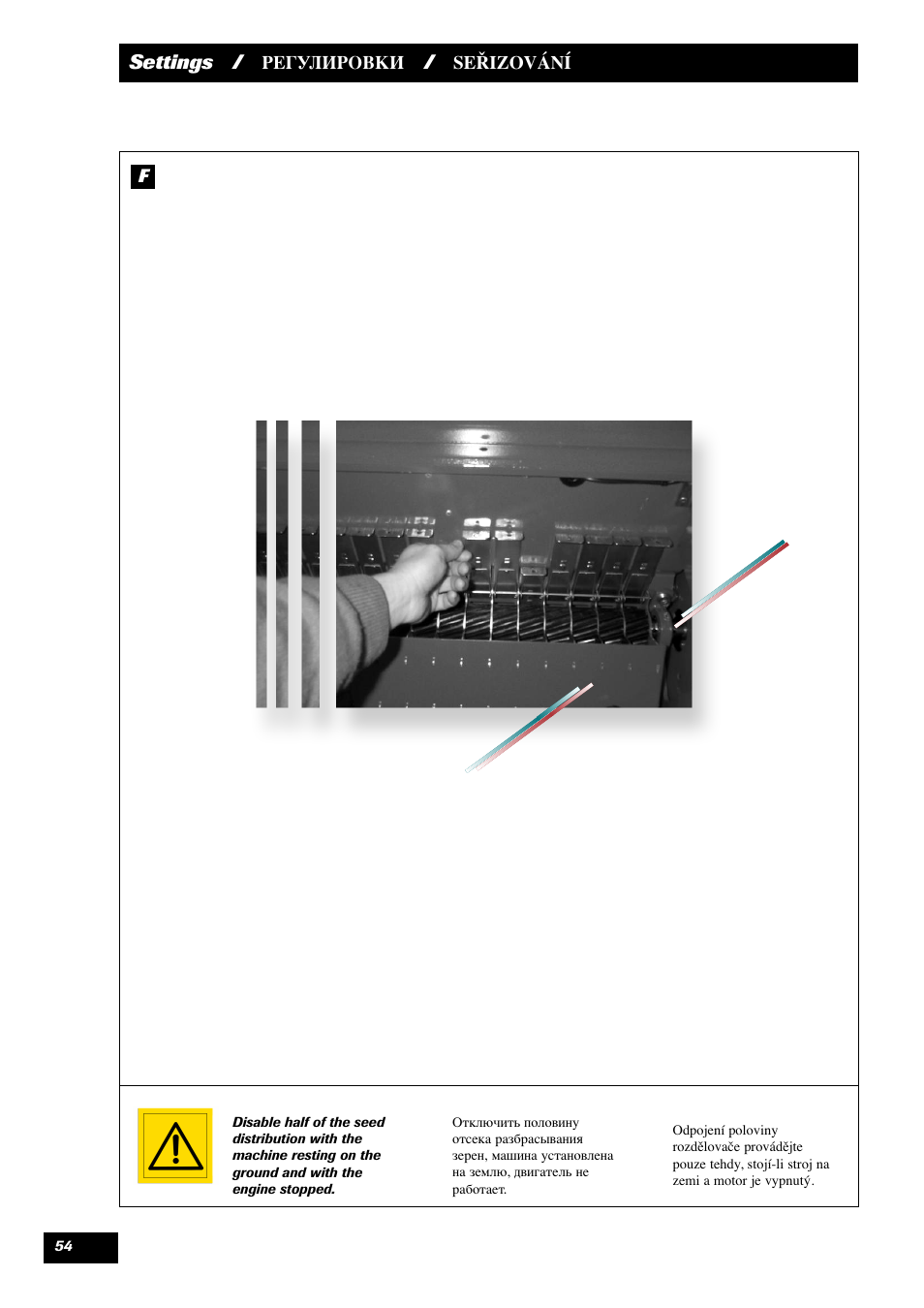 Settings | Sulky Maxidrill RW User Manual | Page 56 / 81