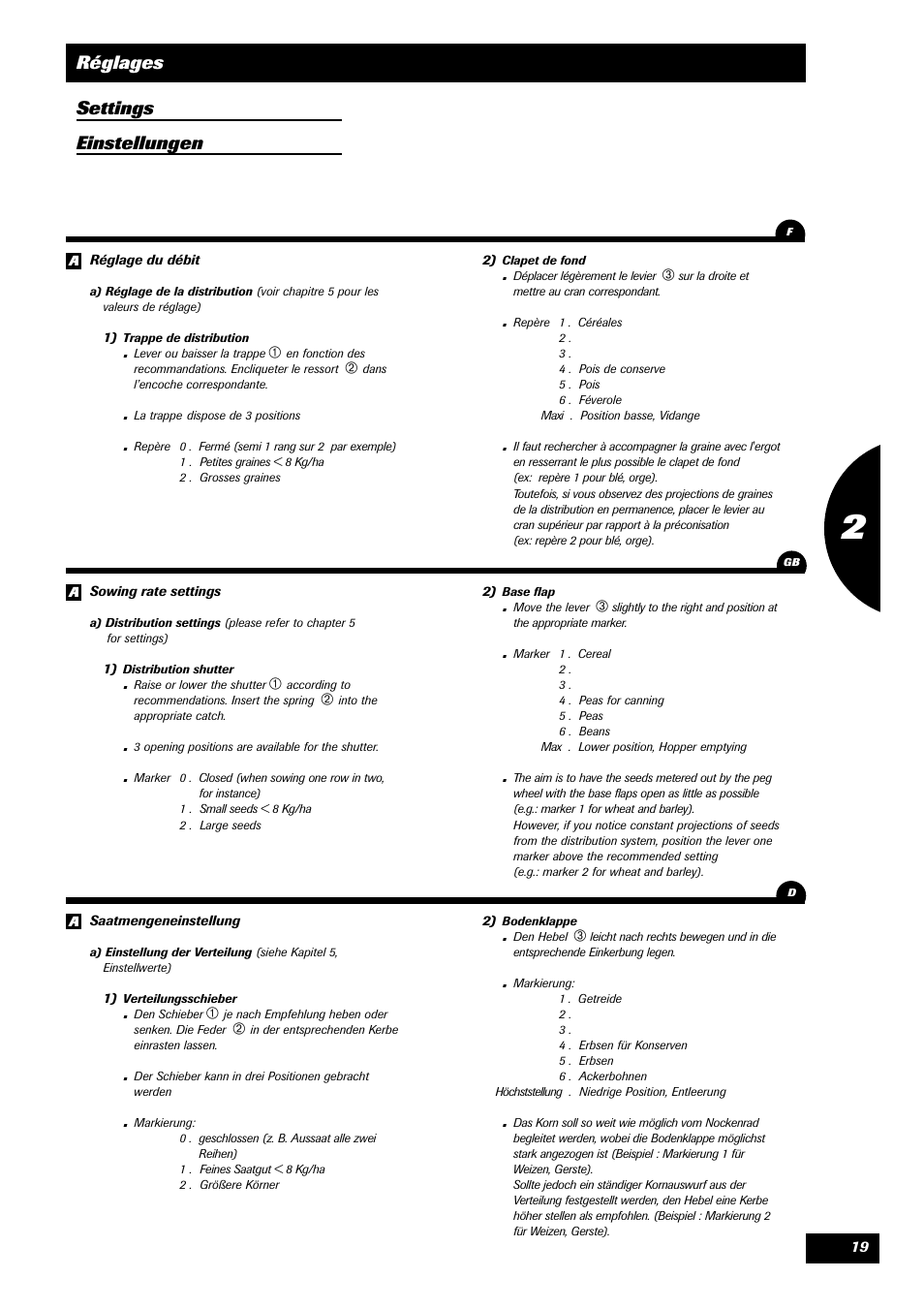 Sulky Unidrill série 100 User Manual | Page 20 / 79