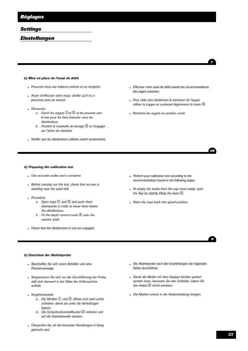 Sulky Unidrill série 100 User Manual | Page 24 / 79