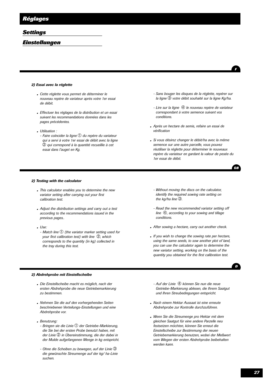 Sulky Unidrill série 100 User Manual | Page 28 / 79
