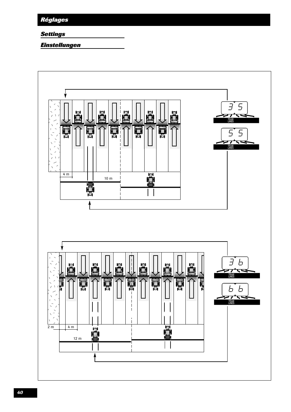 Réglages settings einstellungen | Sulky Unidrill série 100 User Manual | Page 41 / 79