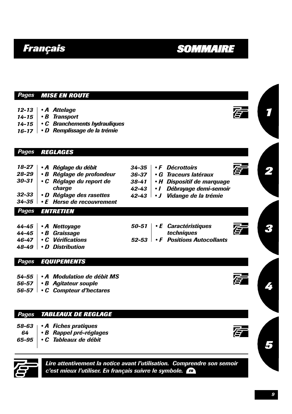 Sso om mm ma aiir re e français | Sulky Unidrill C3000T User Manual | Page 10 / 94