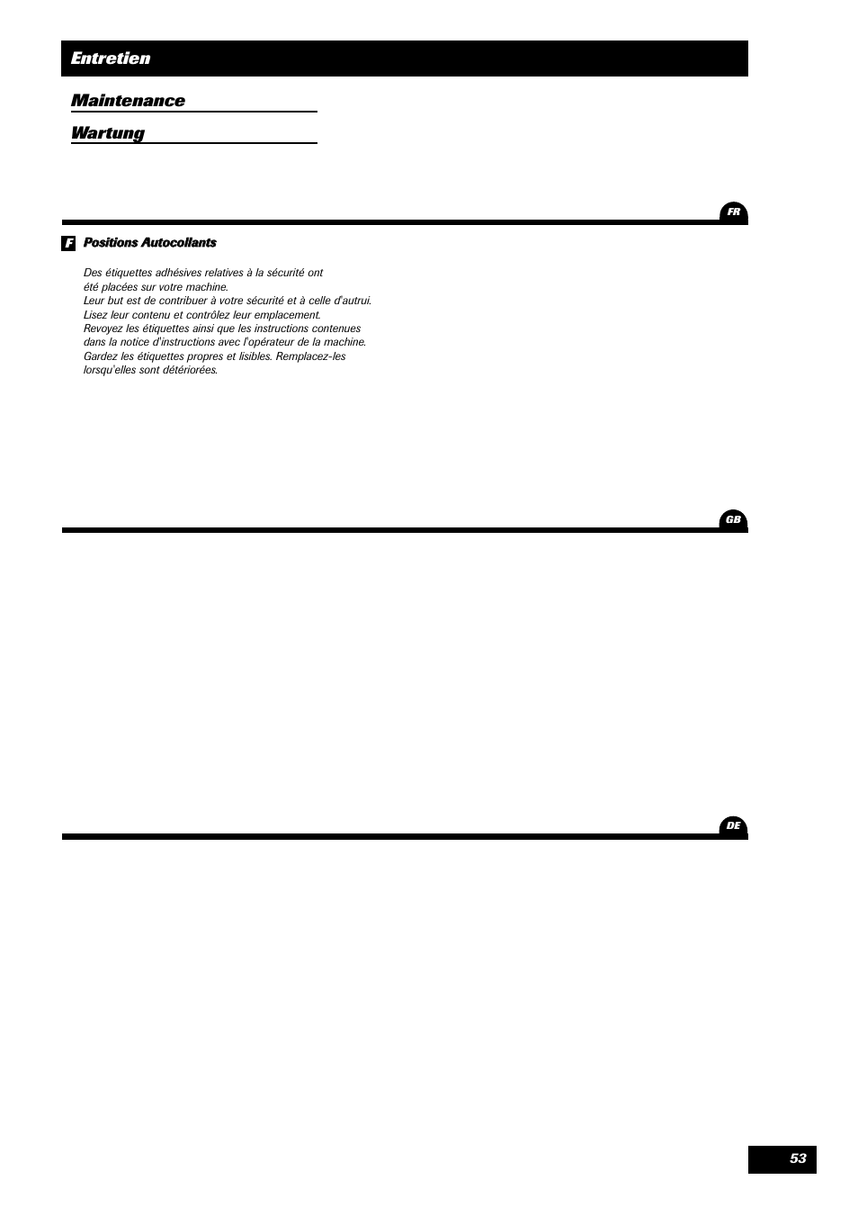Entretien maintenance wartung | Sulky Unidrill C3000T User Manual | Page 54 / 94