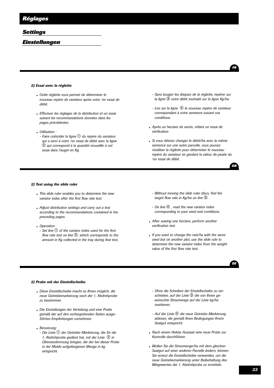 Sulky Unidrill W1000T User Manual | Page 35 / 97
