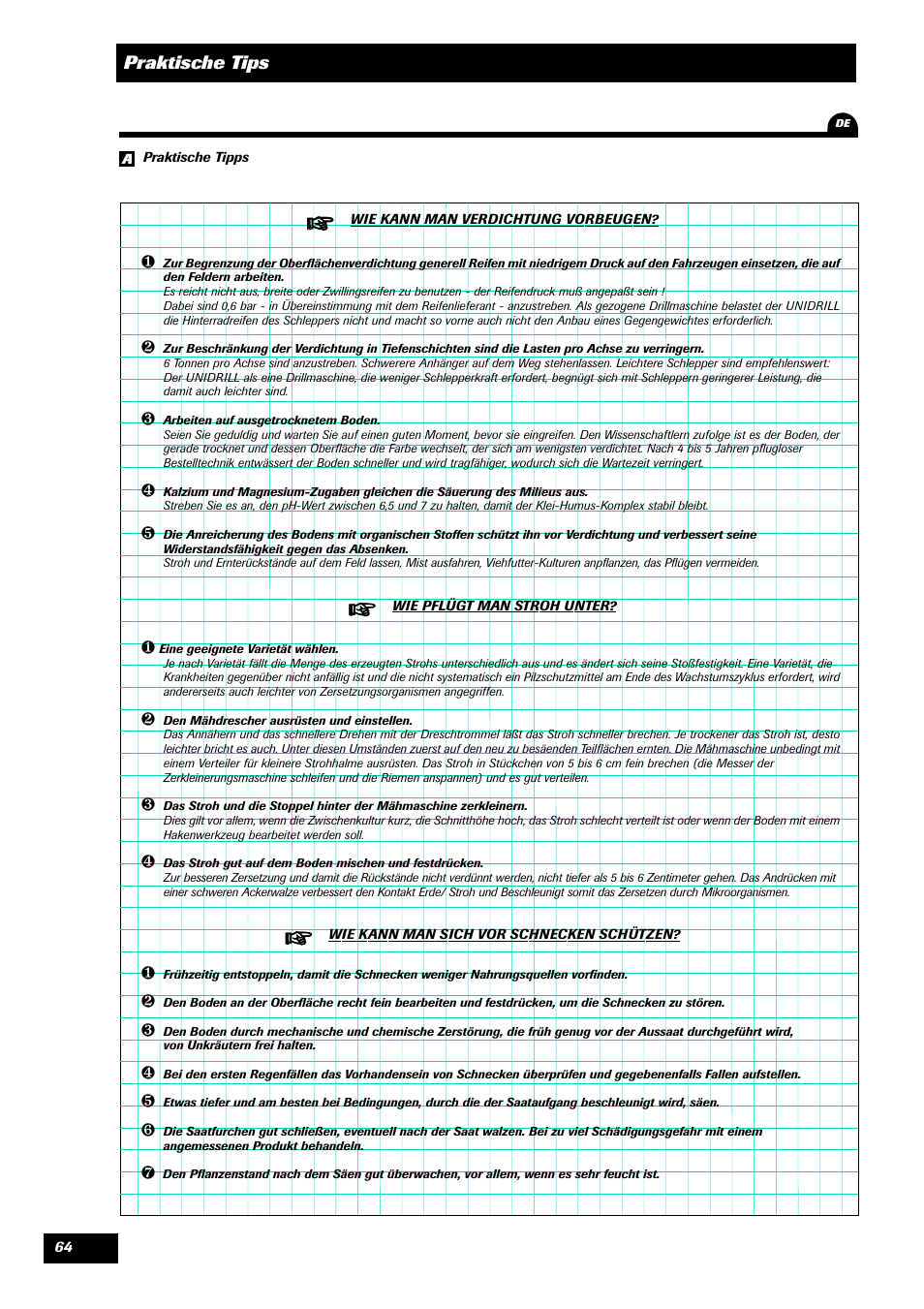 Sulky Unidrill W1000T User Manual | Page 66 / 97