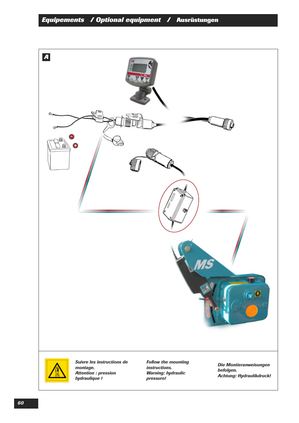 Equipements / optional equipment, Ausrüstungen a | Sulky Easydrill User Manual | Page 62 / 89