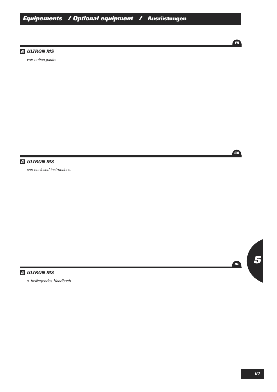 Equipements / optional equipment | Sulky Easydrill User Manual | Page 63 / 89