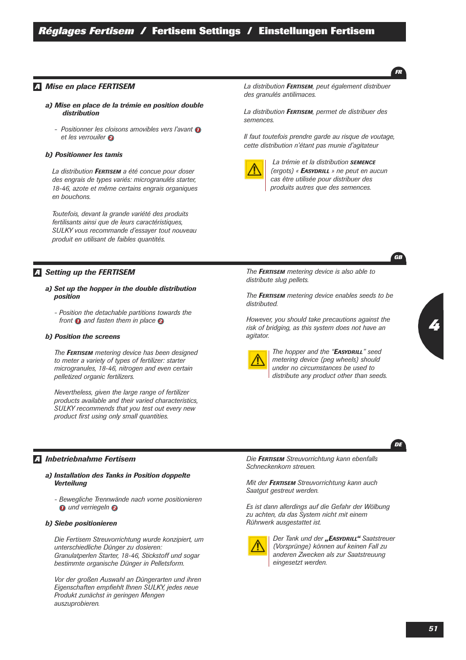 Sulky Easydrill Fertisem User Manual | Page 53 / 99