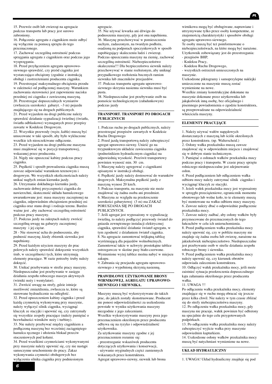 Sulky Cultiline HR User Manual | Page 8 / 69