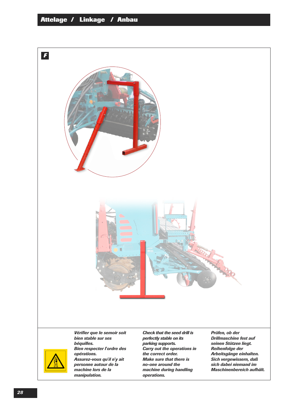 Attelage / linkage / anbau | Sulky Cultiline HR 1000 User Manual | Page 30 / 71