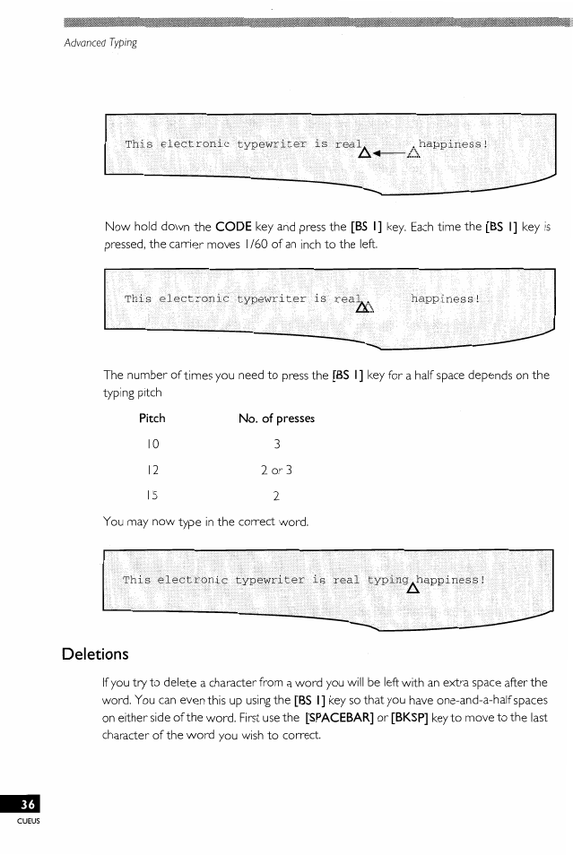 Deletions | Brother EM-430 User Manual | Page 40 / 60