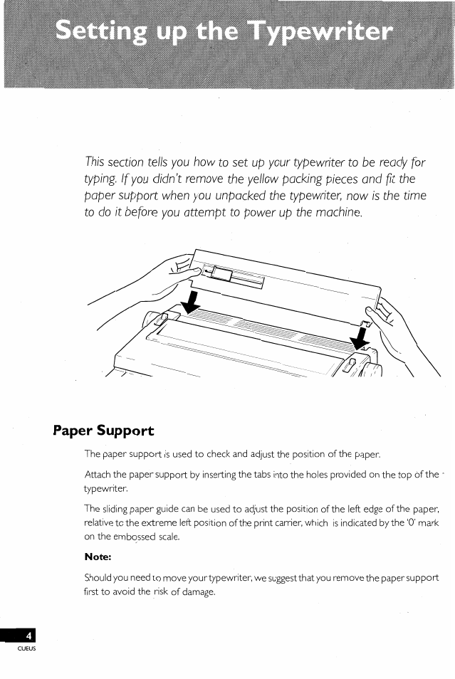 Paper support | Brother EM-430 User Manual | Page 6 / 60