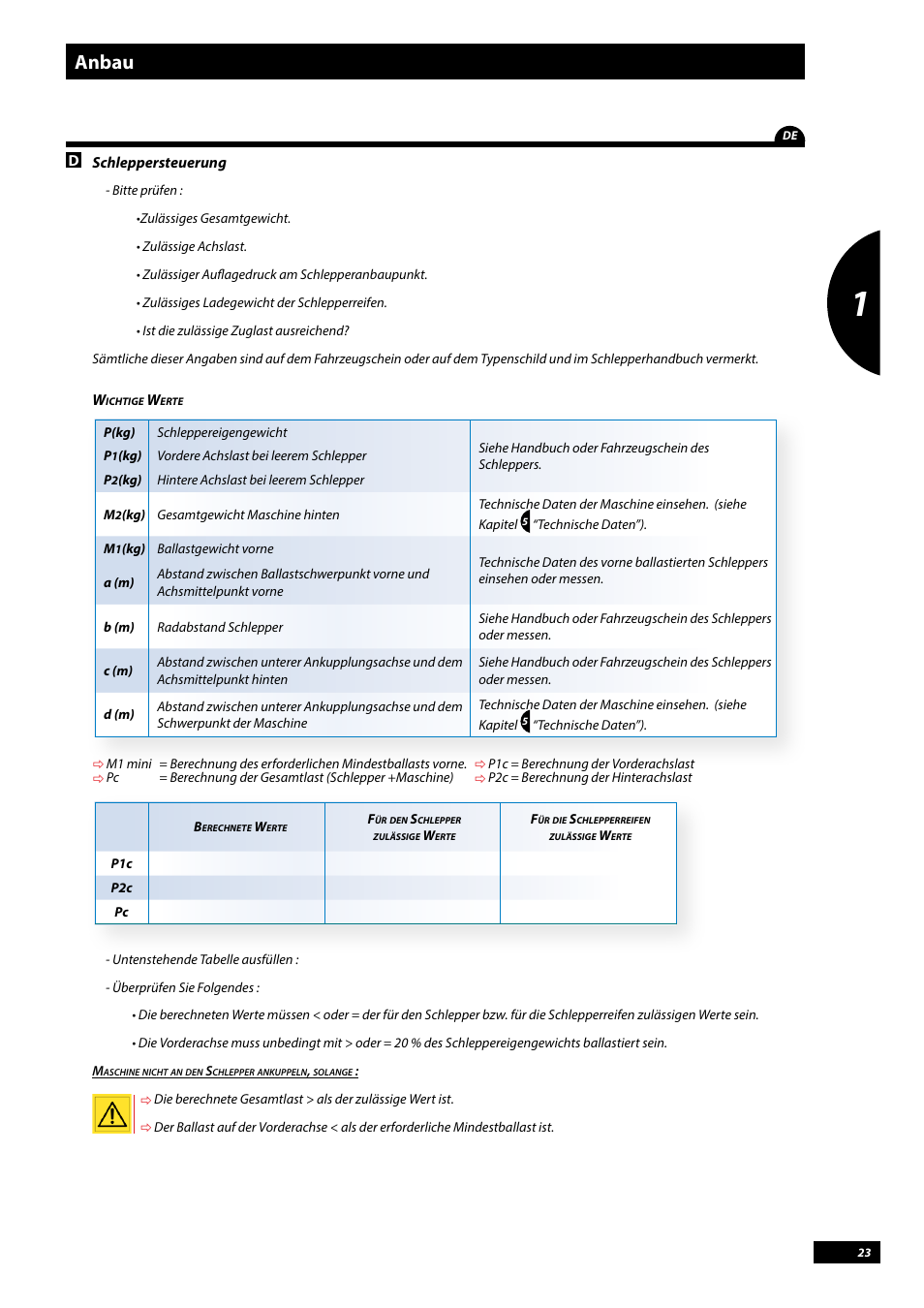 Anbau | Sulky Cultiline HRW 1000 User Manual | Page 25 / 73