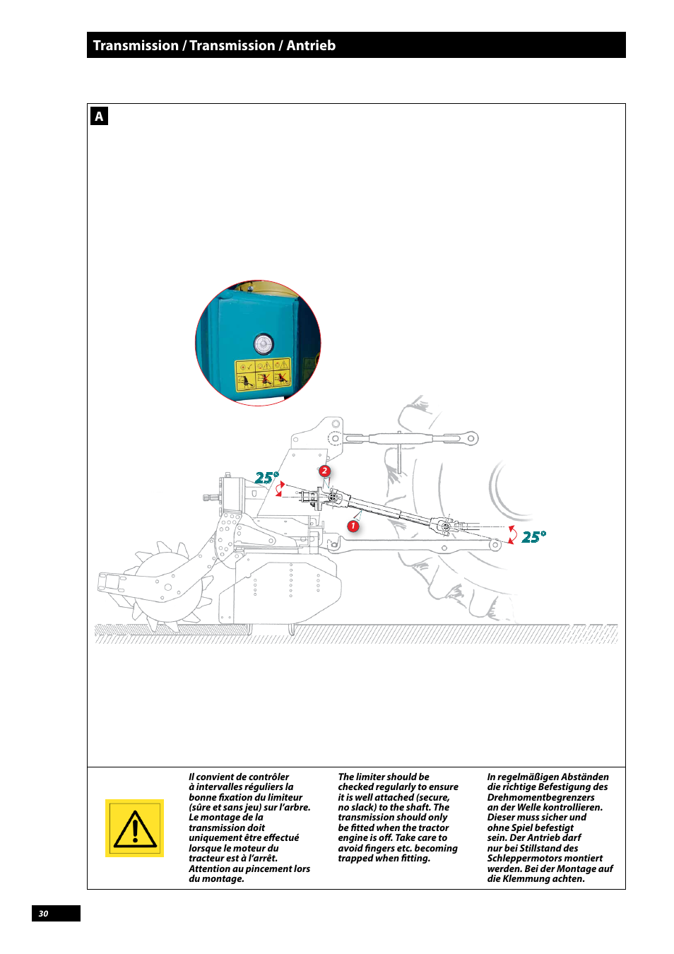Transmission / transmission / antrieb | Sulky Cultiline HRW 1000 User Manual | Page 32 / 73