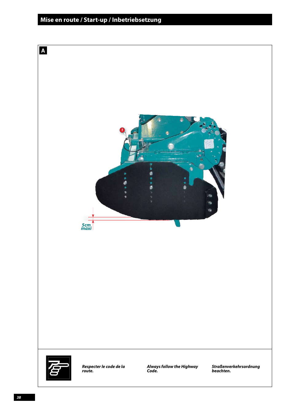 Mise en route / start-up / inbetriebsetzung | Sulky Cultiline HRW 1000 User Manual | Page 40 / 73