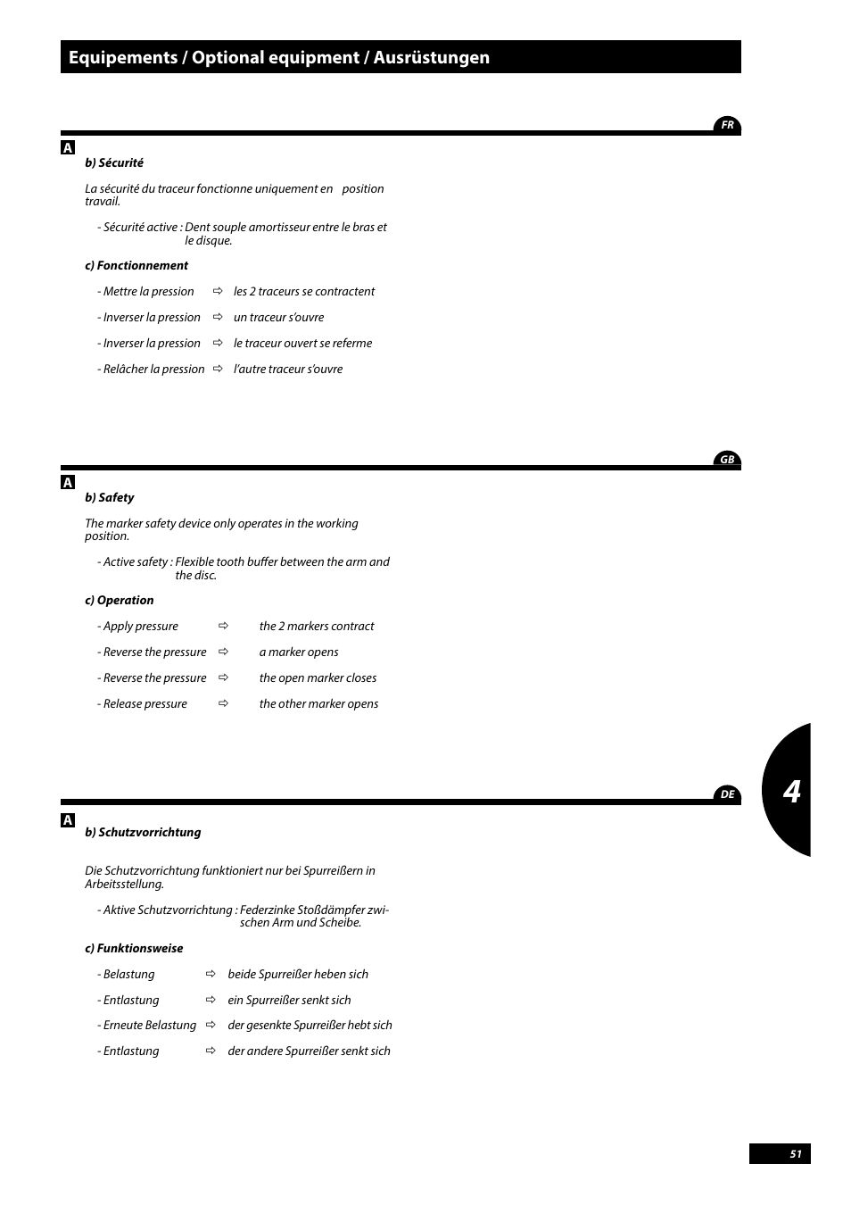 Equipements / optional equipment / ausrüstungen | Sulky Cultiline HRW 1000 User Manual | Page 53 / 73