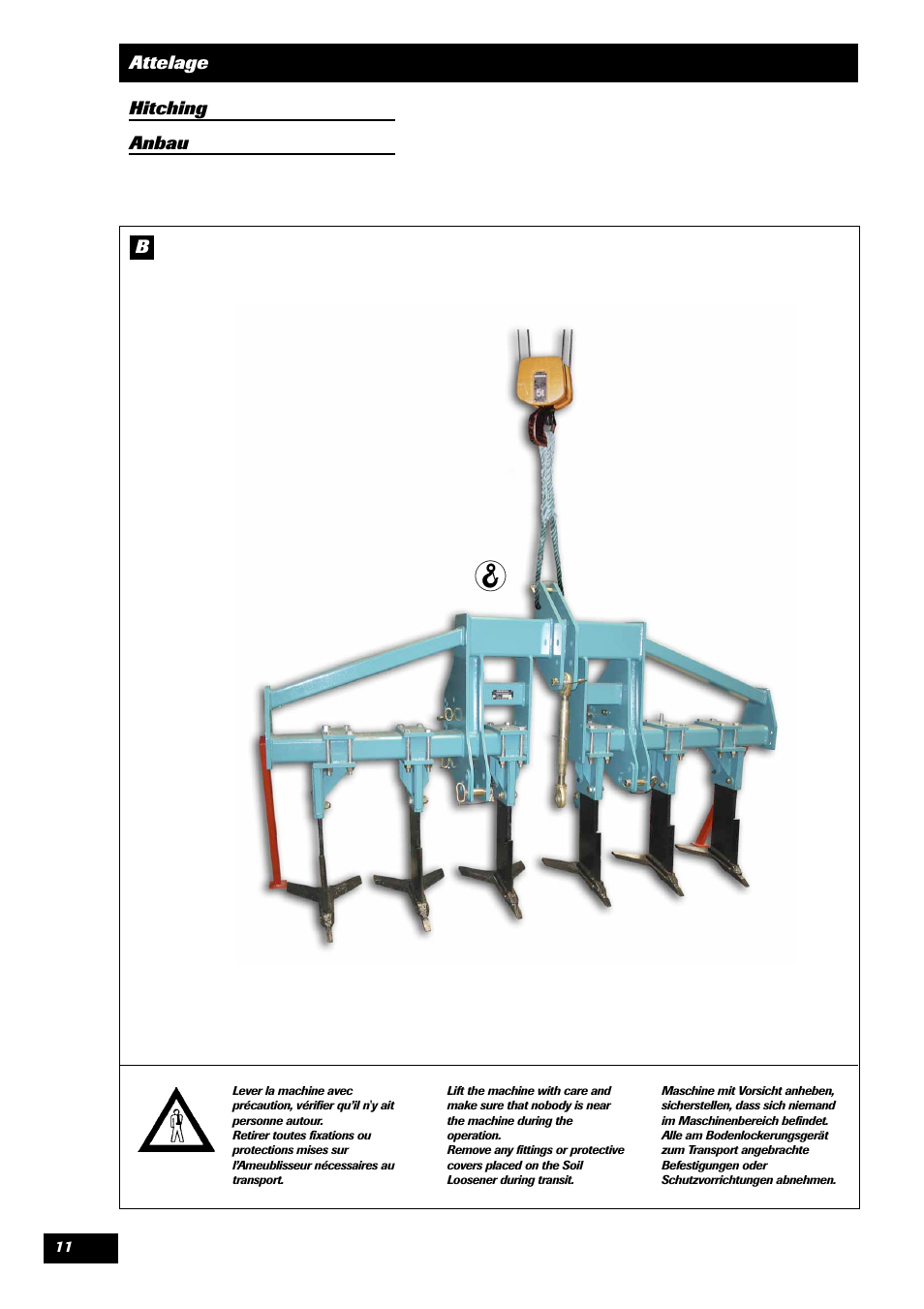 Attelage hitching anbau | Sulky Cultiline AM User Manual | Page 11 / 20
