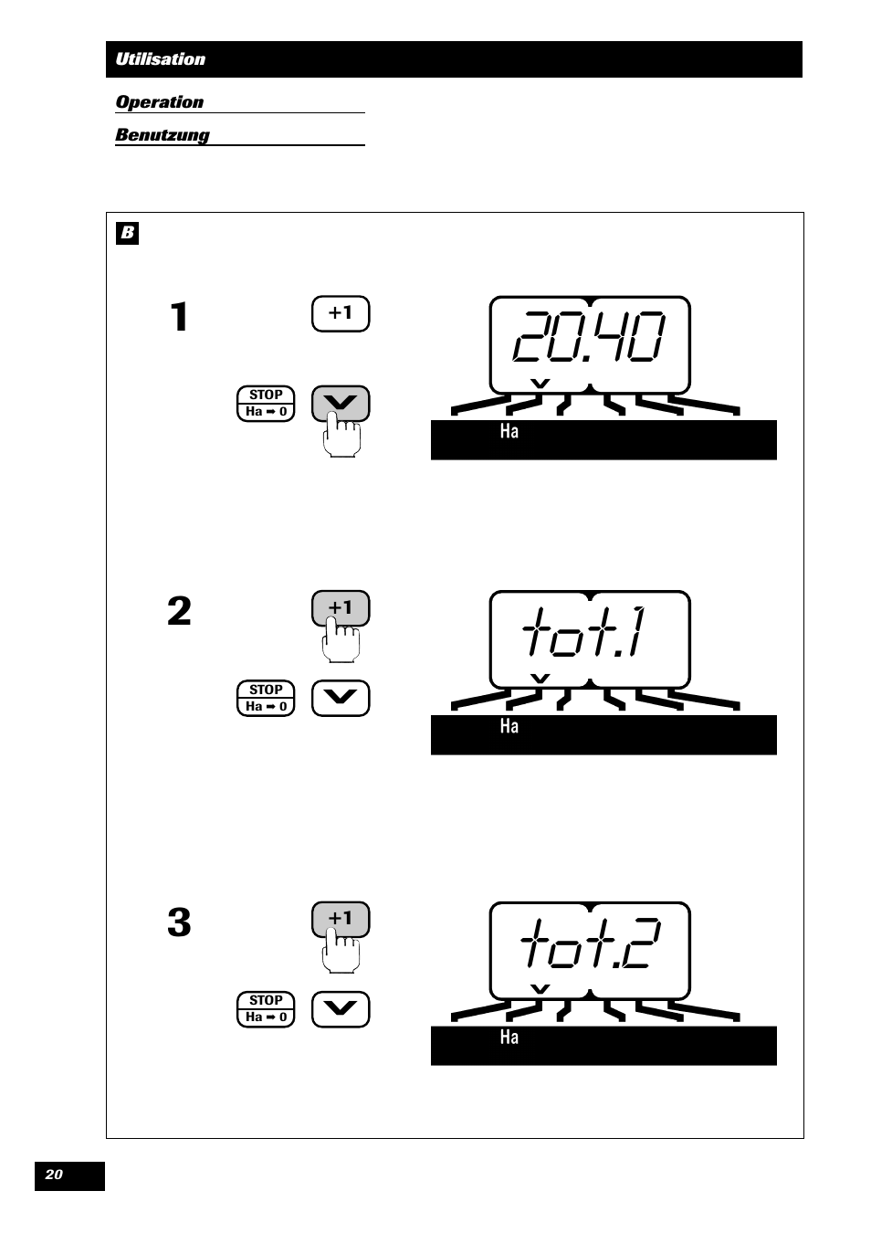 Tot.1, Tot.2 | Sulky TRONIC User Manual | Page 20 / 46