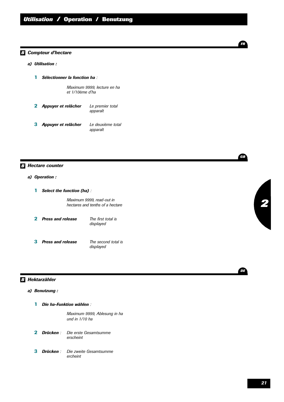 Sulky MEDION User Manual | Page 21 / 44