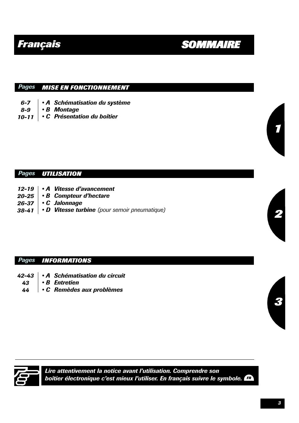 Sso om mm ma aiir re e français | Sulky MEDION User Manual | Page 3 / 44