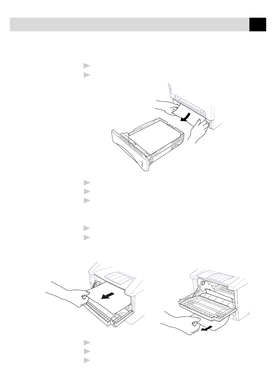 Paper is jammed near the drum unit | Brother FAX-8350P User Manual | Page 147 / 188