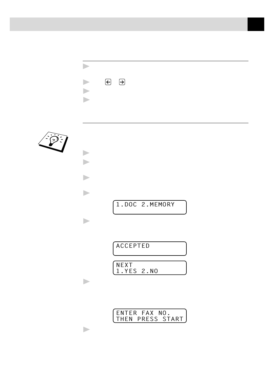 Print sample call back message, Delayed transmission (timer) | Brother FAX-8350P User Manual | Page 75 / 188