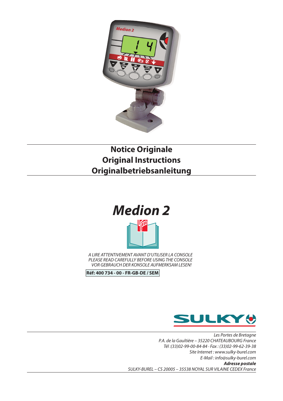 Sulky MEDION 2 User Manual | 46 pages