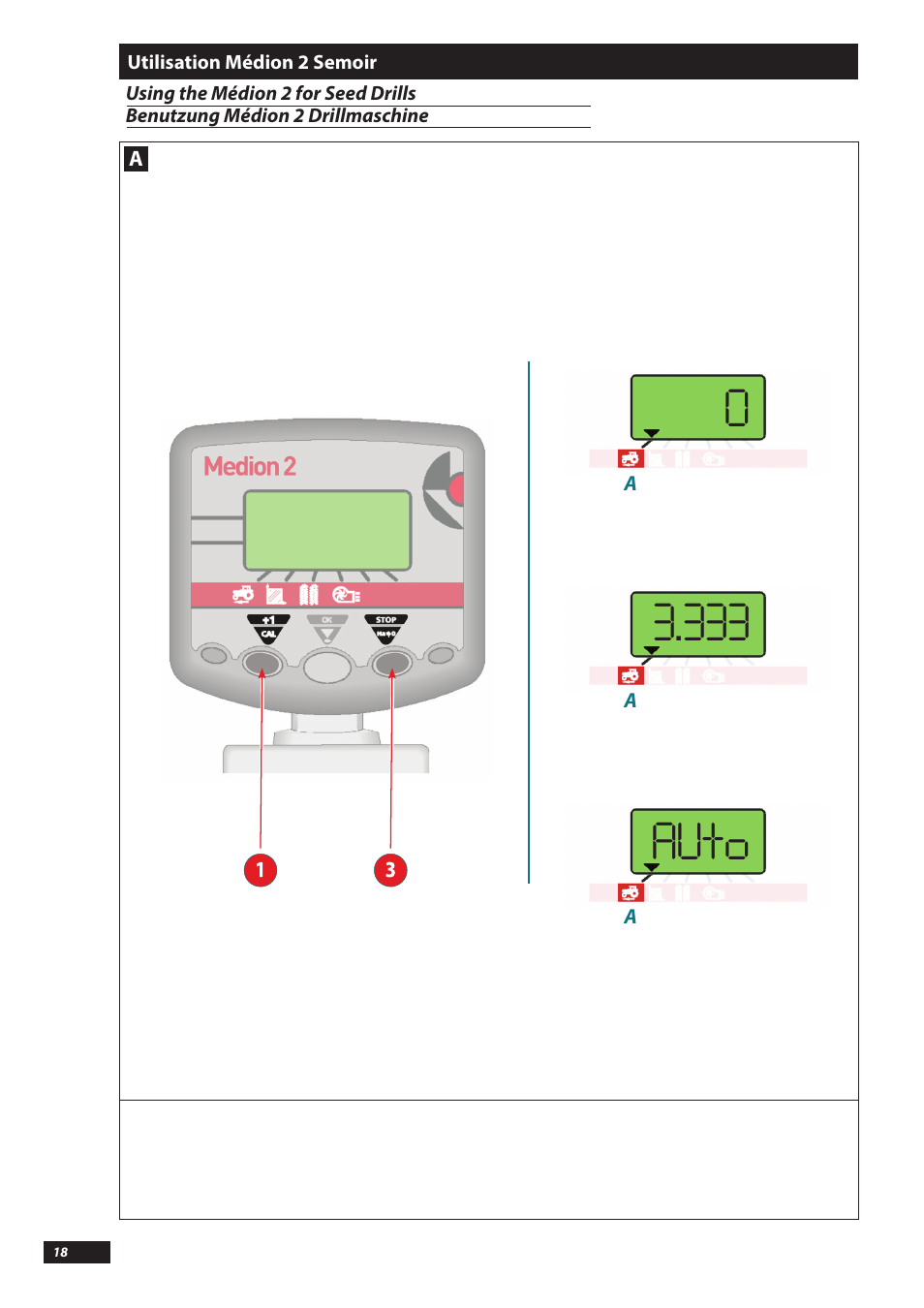 333 auto | Sulky MEDION 2 User Manual | Page 18 / 46