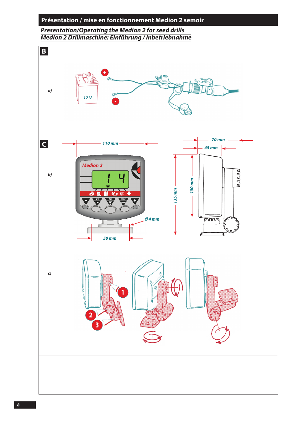 Xb c | Sulky MEDION 2 User Manual | Page 8 / 46