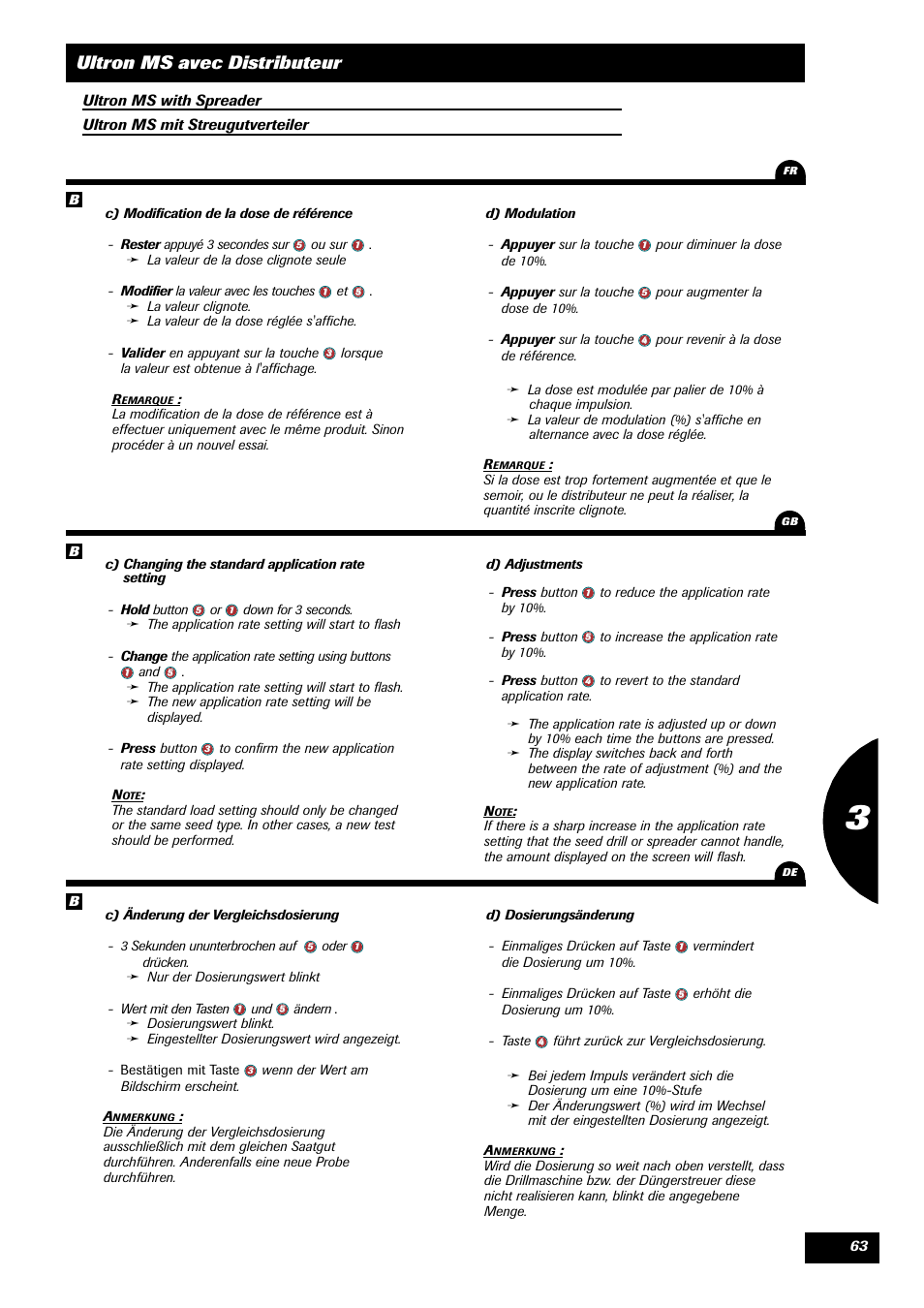 Ultron ms avec distributeur | Sulky ULTRON MS User Manual | Page 63 / 68