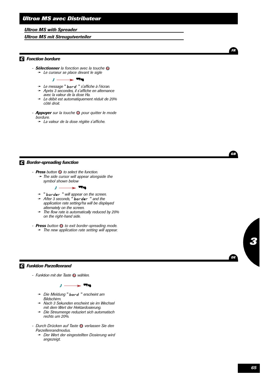 Ultron ms avec distributeur | Sulky ULTRON MS User Manual | Page 65 / 68