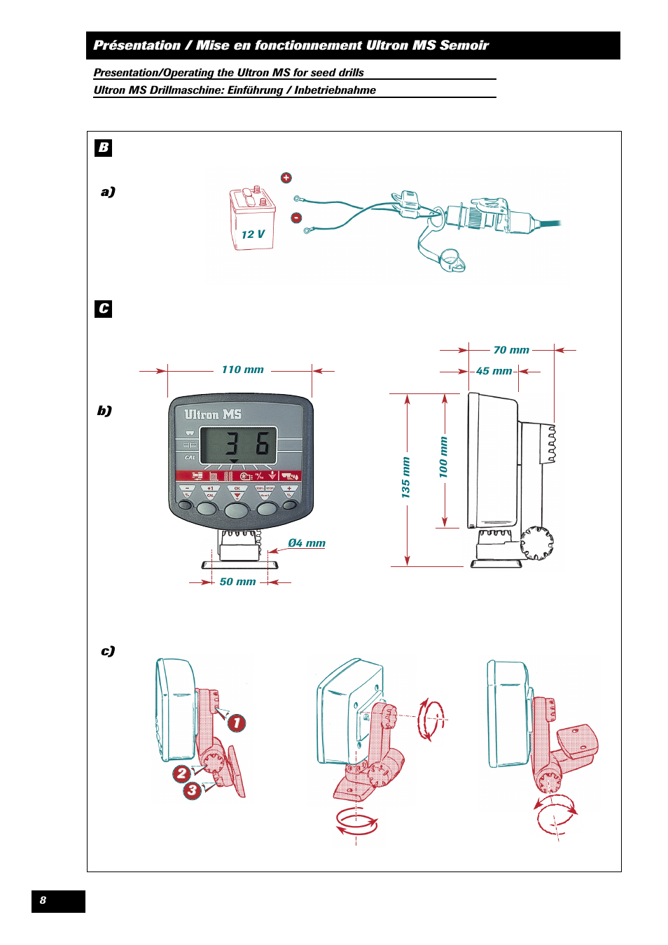 Sulky ULTRON MS User Manual | Page 8 / 68