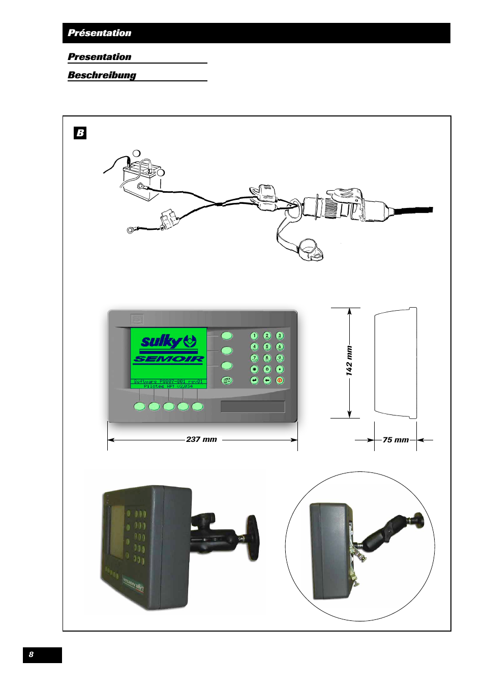 Sulky VISION 1 SPB < 06/2009 User Manual | Page 8 / 55