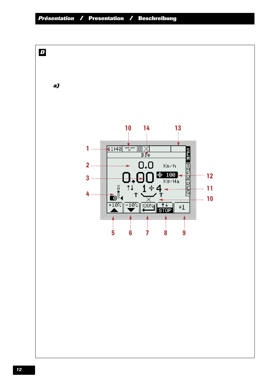 Sulky VISION 2 SPB >= 06/2009 User Manual | Page 12 / 71