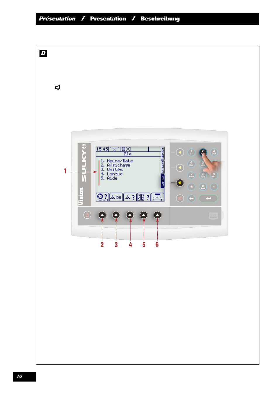 Sulky VISION 2 SPB >= 06/2009 User Manual | Page 16 / 71