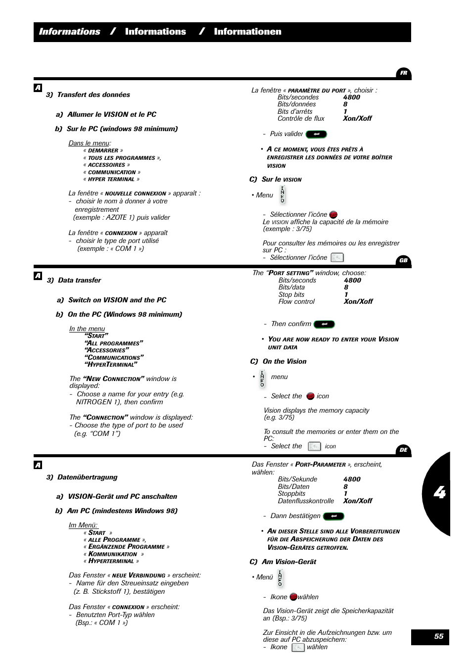 Informations, Informationen | Sulky VISION 2 SPB >= 06/2009 User Manual | Page 55 / 71