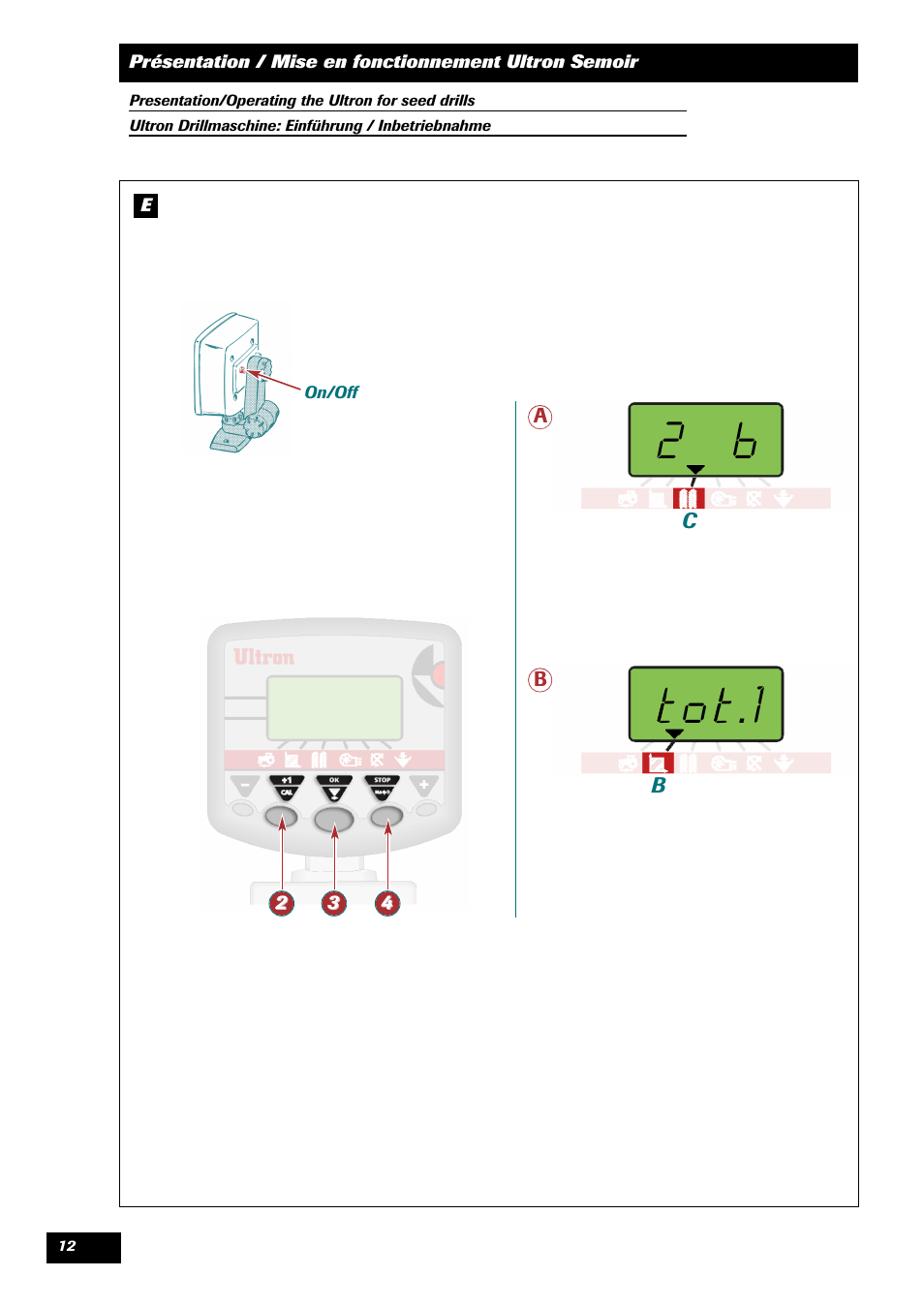 O .1 | Sulky ULTRON User Manual | Page 12 / 50