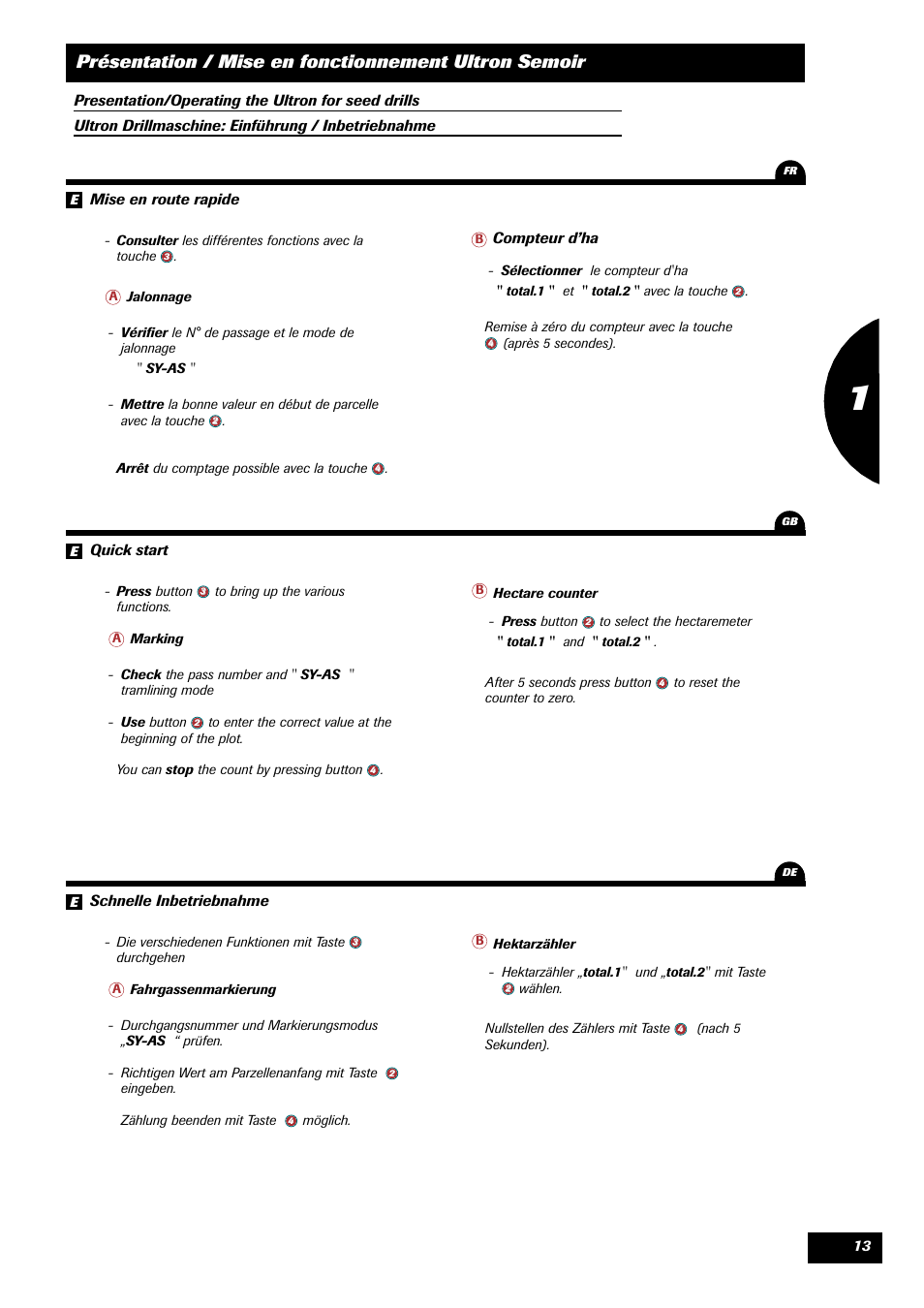 Sulky ULTRON User Manual | Page 13 / 50