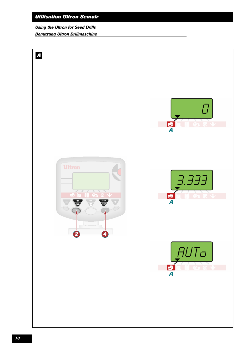 Auto | Sulky ULTRON User Manual | Page 18 / 50