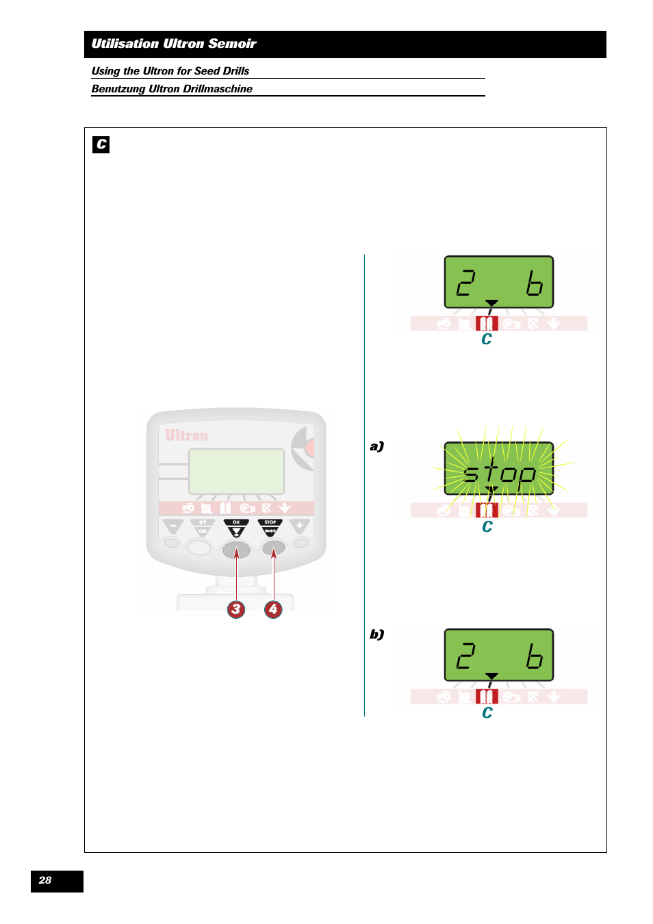 Stop 2 6 | Sulky ULTRON User Manual | Page 28 / 50