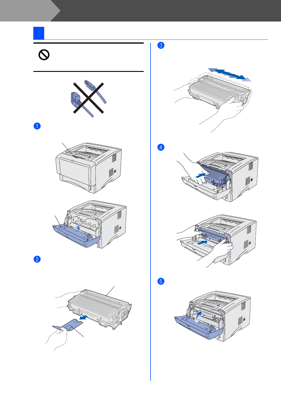 Install the drum unit assembly, Step 1, Setting up your printer | 2install the drum unit assembly | Brother HL-5140 User Manual | Page 10 / 26