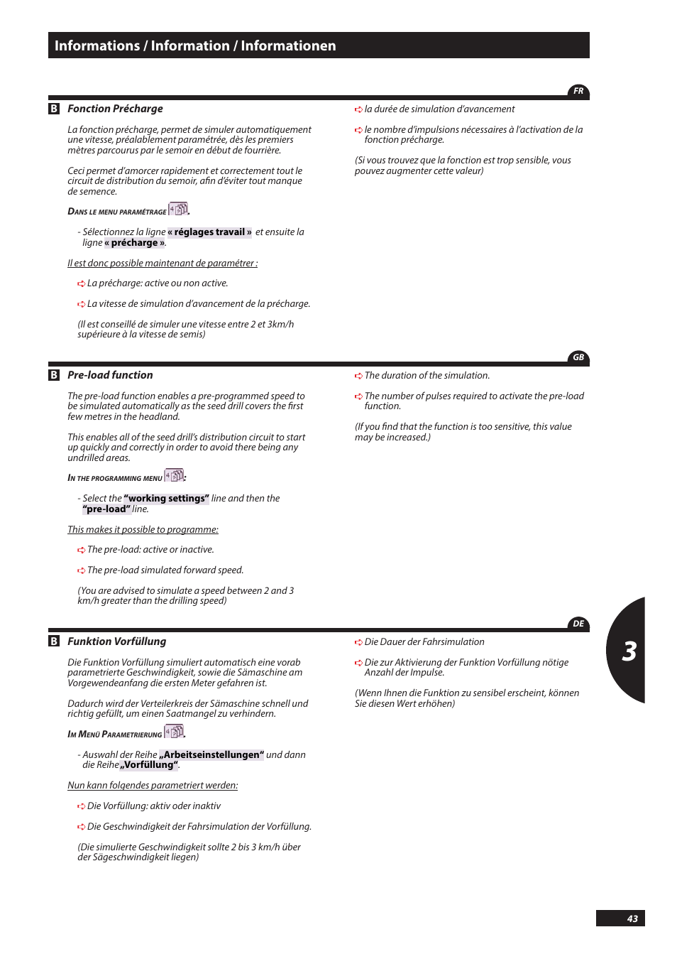 Informations / information / informationen | Sulky PILOT User Manual | Page 43 / 59