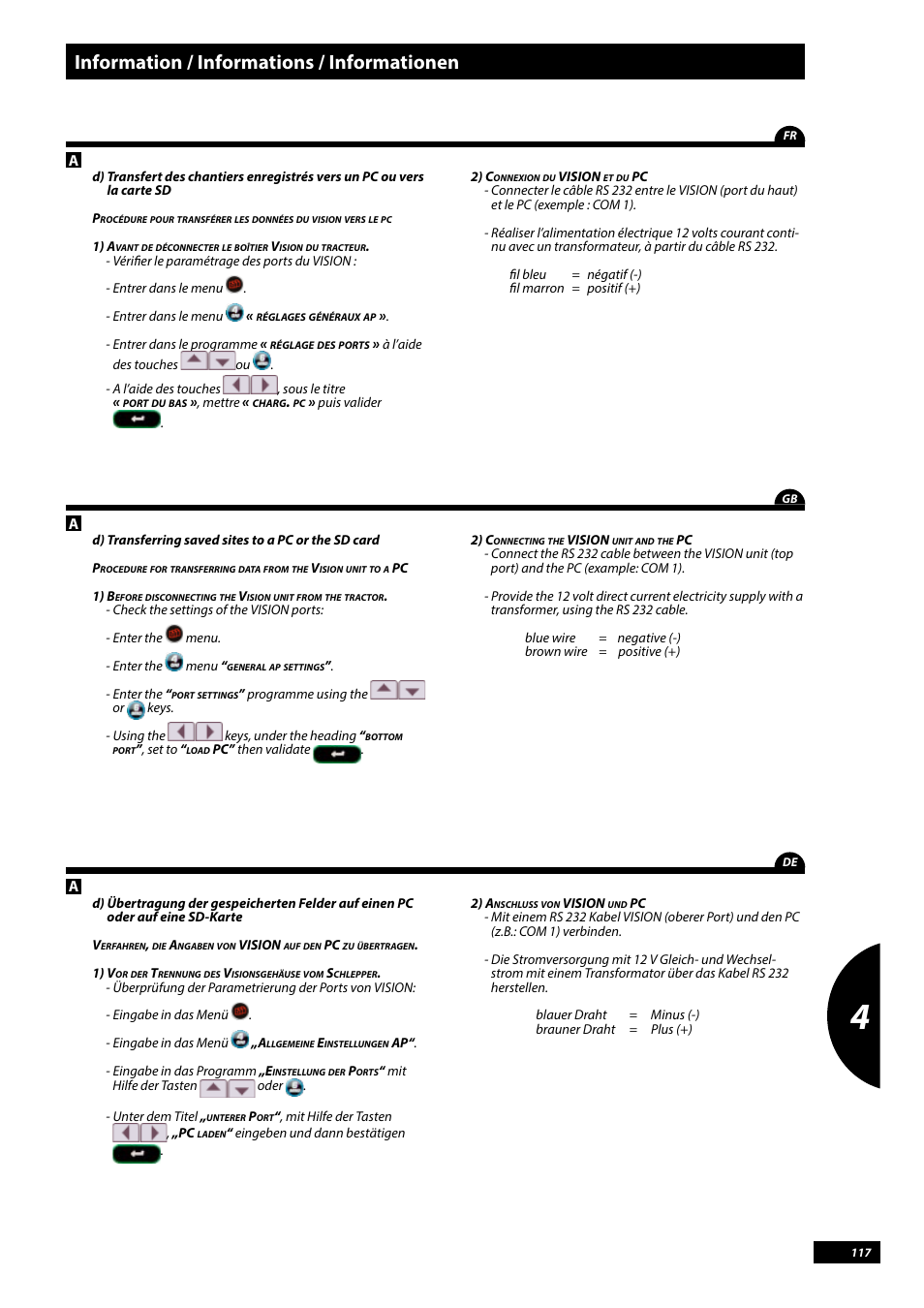 Information / informations / informationen | Sulky Vision Can WPB User Manual | Page 117 / 135