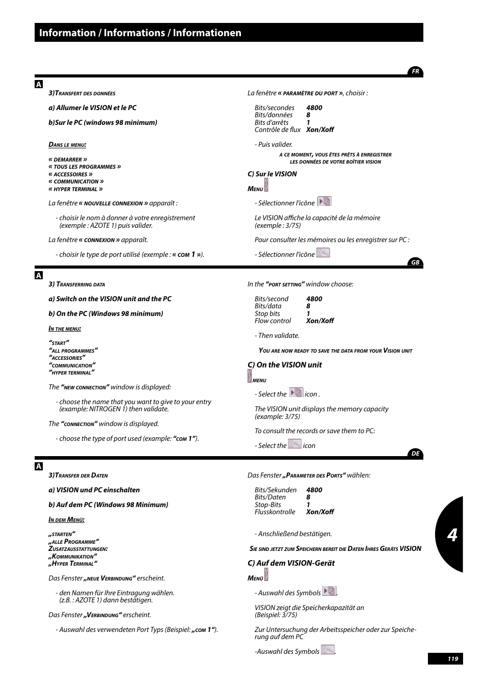 Information / informations / informationen | Sulky Vision Can WPB User Manual | Page 119 / 135